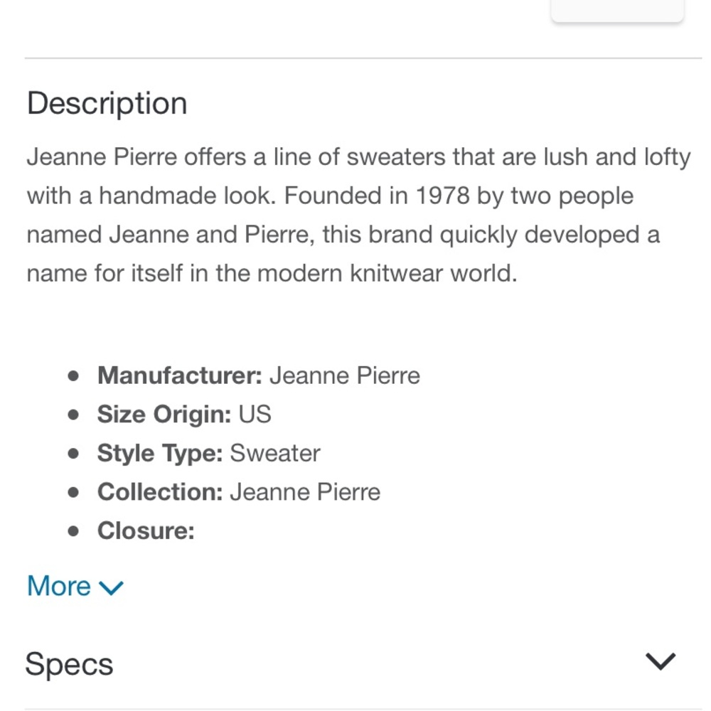 Jeanne Pierre Cable Knit Cowl Neck Sweater - Picture 8 of 8